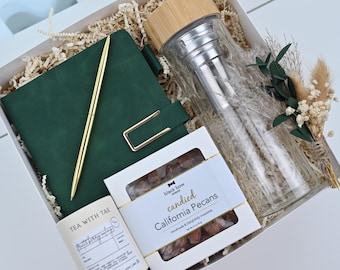Mothers’s day Gift Box for Her – Tea Infuser, Journal & Candied Pecans