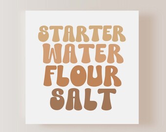 Sourdough Sticker, Sourdough Ingredients Sticker - 2 x 2