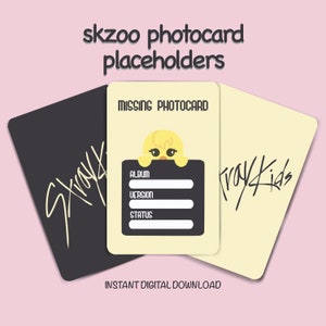 Skzoo Bbokari photocard placeholder | digital download/printable | kpop collecting | Stray Kids Lee Felix