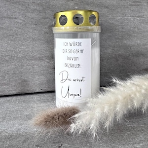 Bougie funéraire avec inscription // Bougie funéraire avec autocollant // Décoration funéraire personnelle // Cadeau de condoléances // Décoration funéraire // Autocollant pour bougie funéraire