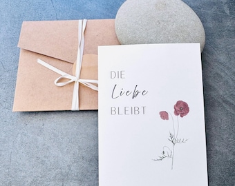 Mourning card / condolence card / expression of sympathy / funeral gift / condolence card