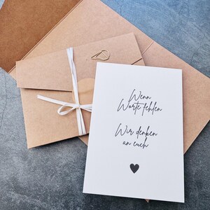 Carte de deuil / carte de condoléances / expression de sympathie / cadeau funéraire / carte de condoléances