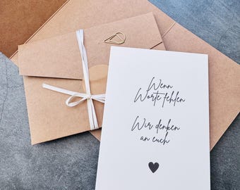 Mourning card / condolence card / expression of sympathy / funeral gift / condolence card