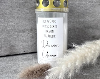 Grave light with lettering // Grave candle with sticker // Personal grave decoration // Condolence gift // Grave decoration // Sticker for grave light