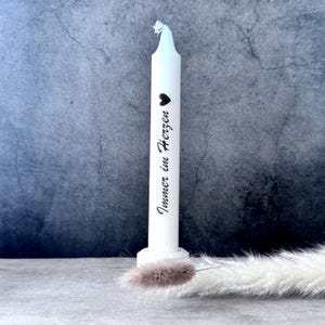 Candle with lettering // Mourning candle // Candle gift of comfort // Labeled candles // Mourning candle // Condolences for bereavement // Always in our hearts