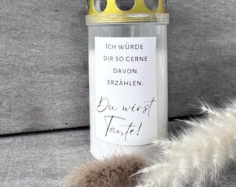 Grave light with lettering // Grave candle with sticker // Personal grave decoration // Condolence gift // Grave decoration // Sticker for grave light