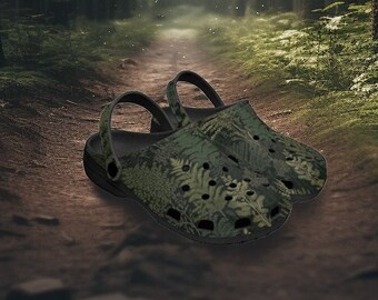 Dark Academia Cottagecore Gardener Shoes Apothecary  Whimsigoth Moody Goblincore Botanical Clogs Vintage Herbs Plants Eclectic Maximalist