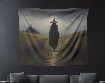 Witch Tapestry: Dark Academia Goth Wall Art