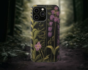 Dark Floral Cottagecore Phone Case: Whimsical Nature Design