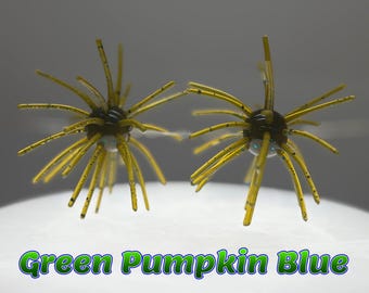 Ina- (Green Pumpkin Blue) – Japanese Urchin Style Bass Bait (2.5 Inch