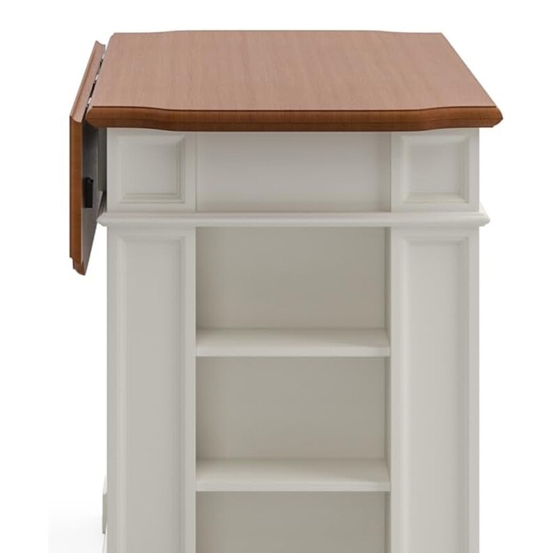 3 Piece Kitchen Island Set With Dropleaf Countertop Wood Kitchen