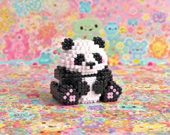 かわいいパンダの3Dパーラービーズパターン7ピースキット（即時