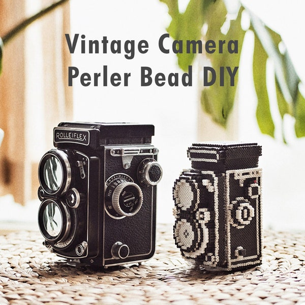 Instant Download - Vintage Camera 3D Perler Bead Pattern Digital Tutorial DIY