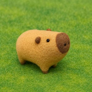 Needle Felting DIY – Capybara Wool Sculpture Tutorial | Instant Download Video Guide | Beginner Friendly Felting Pattern