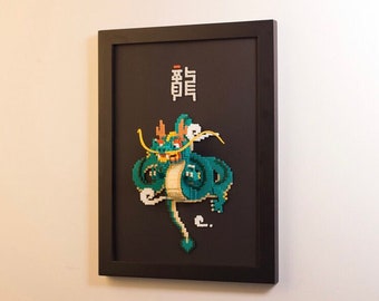 Year of the Dragon 3D Perler Bead Pattern Digital Tutorial DIY