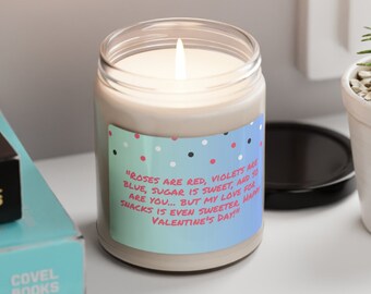 I Love Food I love Snacks Humor Valenties Day Candle Love Birthday Vibe Scented Soy Candle