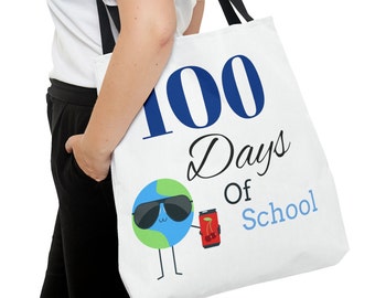 Unique 100 Days of School Tote Bag Shoulder Bag for Teachers School Tote for Class