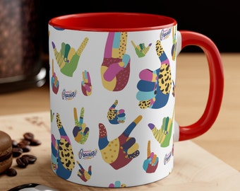 Gracias Thank You Mug Accent Coffee Mug, 11oz Mindful Gift graphic retro mug gifting cool teacher appreciation professor educator thanx