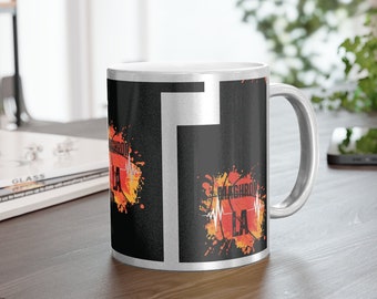 Maghron La song Metallic Gold Mug Metallic Silver Mug Punjabi mug