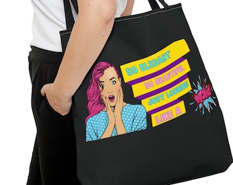 Fun quote 'Just Looking Like a WOW ' Tote Bag favor party complement wow bag queen tote