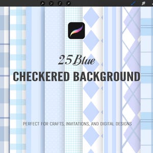 25  Digital Papers,Digital Background, Blue Checkered  Paper Textures,Blue Paper Texture,Digital Scrapbook Paper Clipart