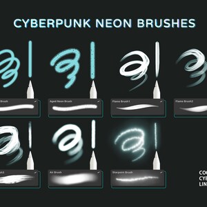 Neon Procreate Brush Set,cyberpunk Neon Brushes Set for Procreate,neon ...
