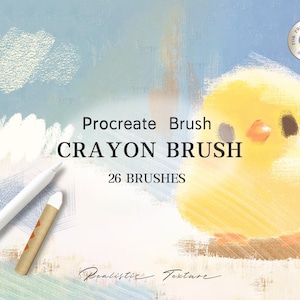 Crayon Brush Set,Procreate Character Brushes,Character Sketch,Coloring Brushes,iPad Brushes,Painting Kit for Procreate ,Digital Download
