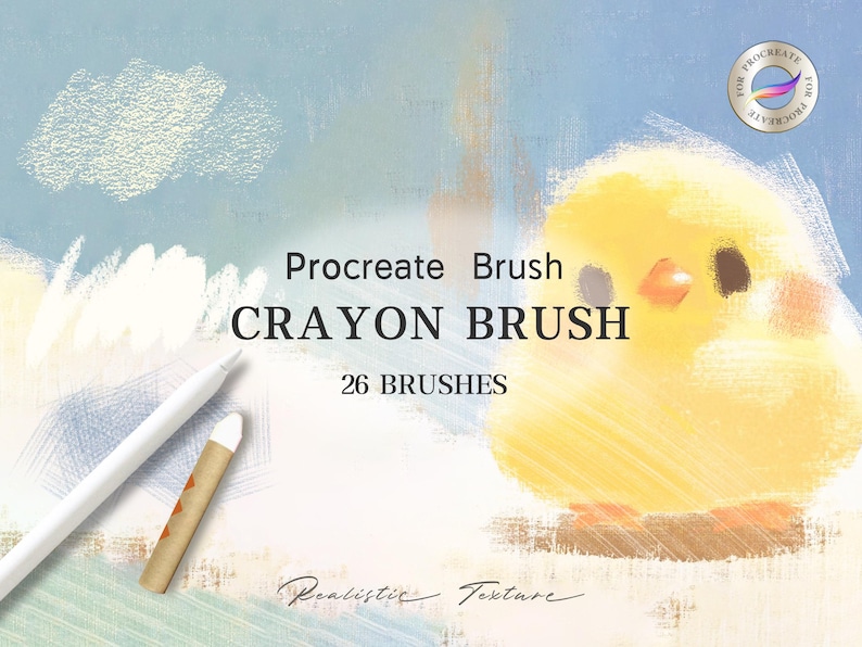 Juego de pinceles de crayón, pinceles de personajes para Procreate, bocetos de personajes, pinceles para colorear, pinceles para iPad, kit de pintura para Procreate, descarga digital