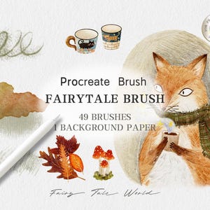Fairytale Brush Set, texture brushes, Character Sketch, Coloring Brushes, iPad Brushes, Painting Kit for Procreate ,Digital Download