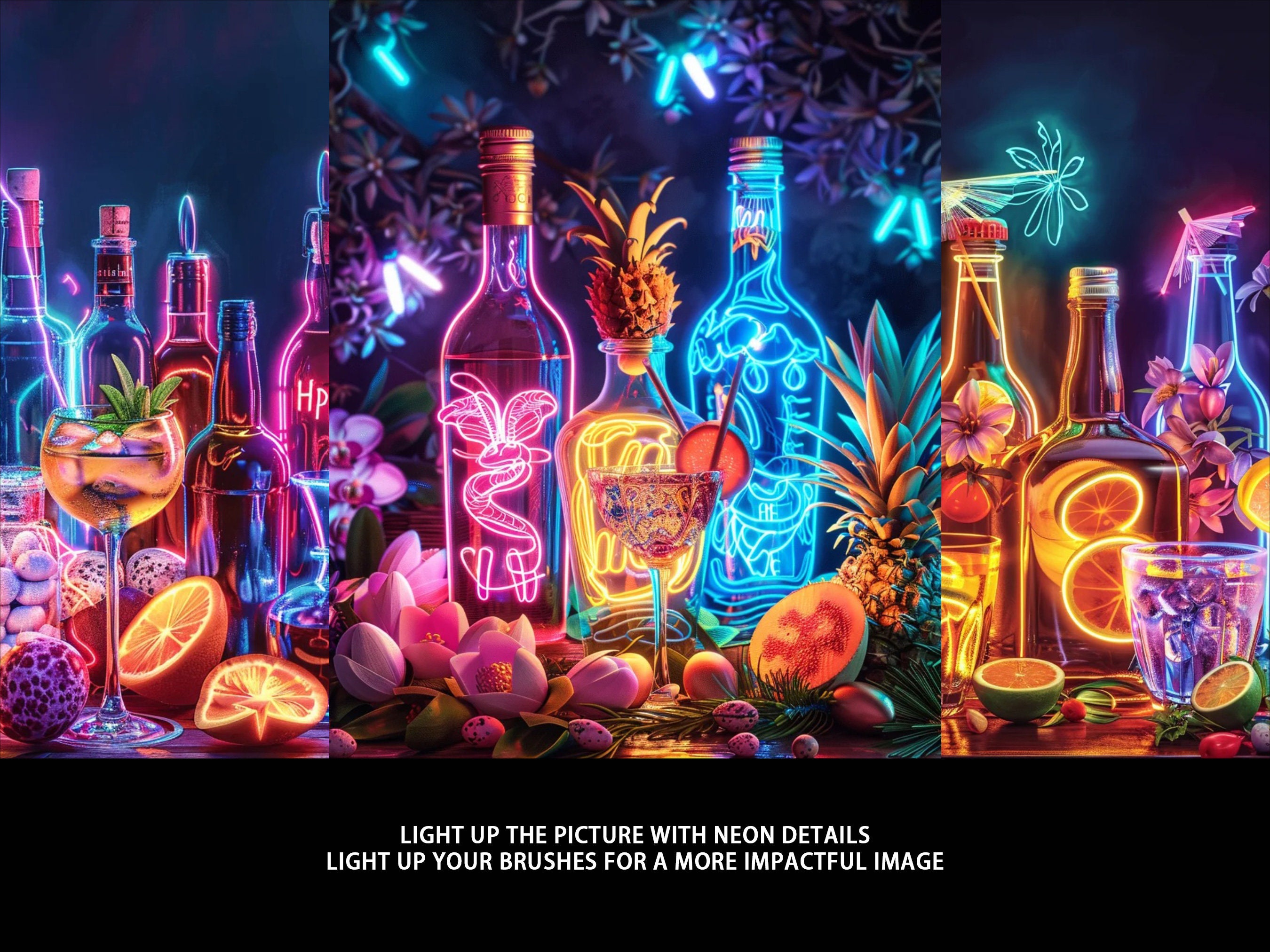 Glowy Procreate Brush Set,cyberpunk Neon Brushes Set for Procreate,neon ...