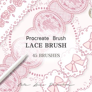 Procreate Lace Verschönerung Pinsel, perfekt für Modedesign, Anime, Manga Zeichnung, digitaler Download
