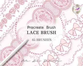 Procreate Lace Embellishment Brushes,Perfect for Fashion Design,Anime,Manga Drawing,Digital Download