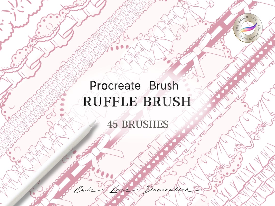 Procreate Ruffle Brushes Set,45 Pleats,shirring,smocking,frills Brushes ...