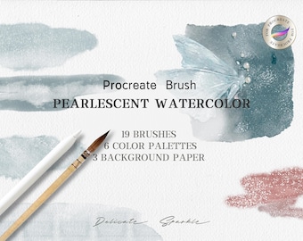 Pinceaux aquarelle pour procréer, pinceaux iPad, pinceaux aquarelle, kit de peinture pour procréer, téléchargement numérique