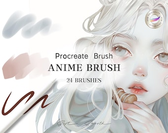 Ensemble de pinceaux pour anime, pinceaux pour personnages de procréation, esquisse de personnages, pinceaux à colorier, pinceaux pour iPad, kit de peinture pour procréation, téléchargement numérique