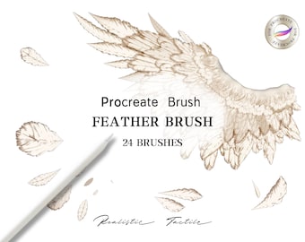 Procreate Feather Brush Set - Procreate pluistextuur | Perfect voor kerst, natuur en artistieke ontwerpen | Vogelvleugels, digitale download