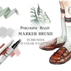 Marker Brush Set,Procreate Character Brushes,Markers for Procreate,Coloring Brushes,iPad Brushes ,Digital Download