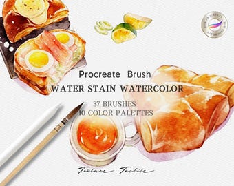 Pinceaux aquarelle pour procréer, pinceaux iPad, pinceaux aquarelle, kit de peinture pour procréer, téléchargement numérique
