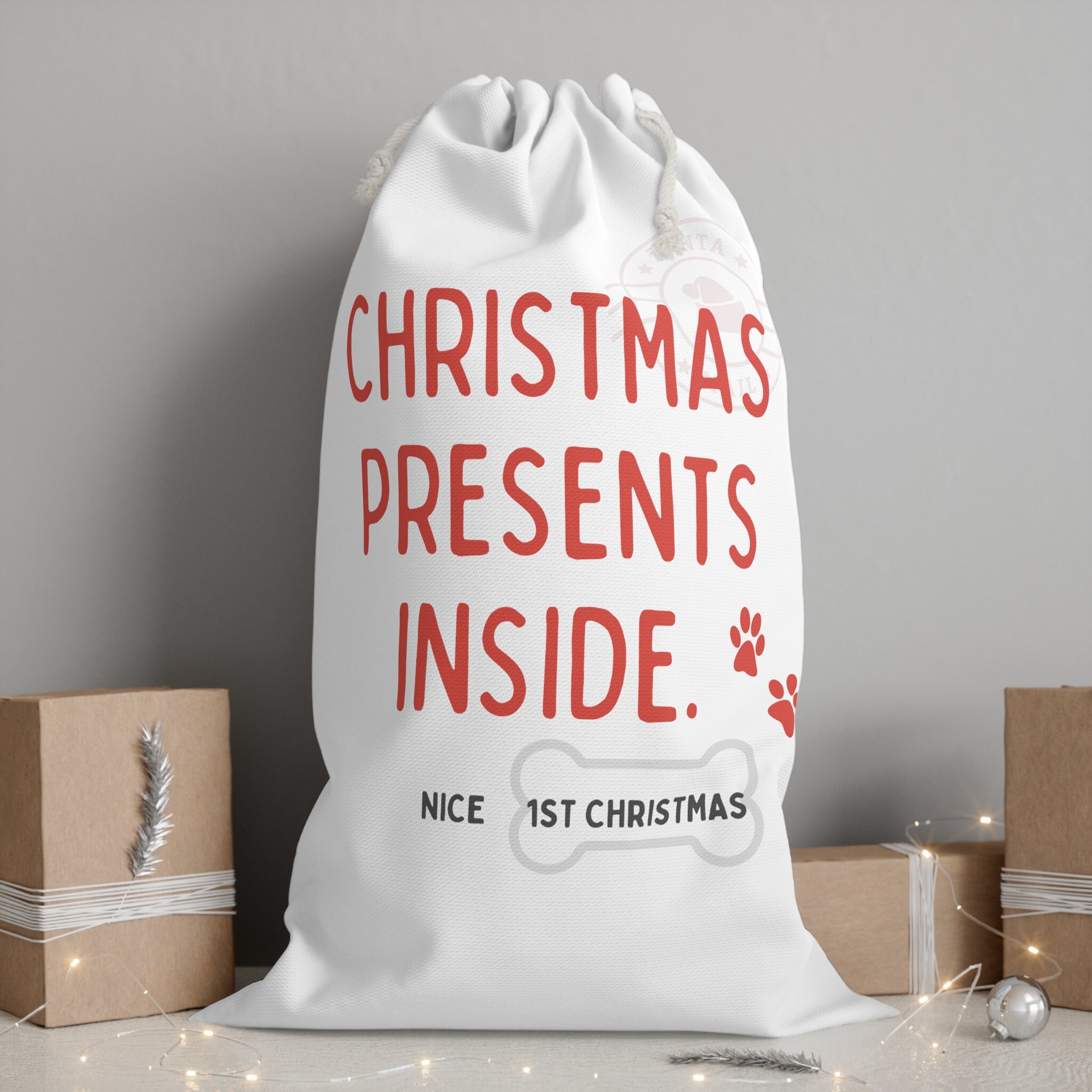 Dog Christmas Bag Puppy Edition First Christmas Etsy