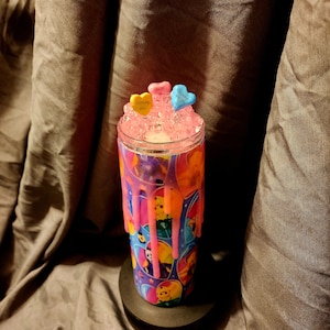 Horror Movie Valentine Tumbler with Glow in The Dark Ice Topper