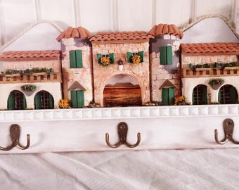 Key rack "HOUSE OF TUSCANY" wall decoration