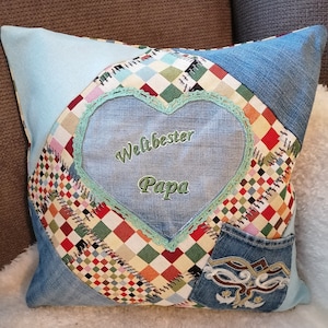 Almohada decorativa El mejor papá del mundo, almohada de papá, funda de almohada