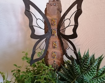 Orchids & plants decoration/skewer butterfly