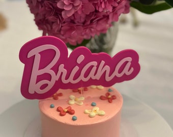 Custom 3D Printed Cake Topper, Personalized Birthday Party Decoration