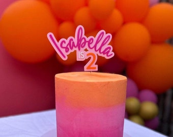 Custom 3D Printed Cake Topper, Birthday Celebration