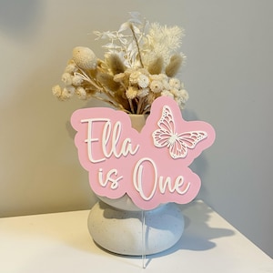 Butterfly cake Topper, custom cake topper, girl cake topper, butterfly, kids cake topper, birthday party, personalised cake topper, cake