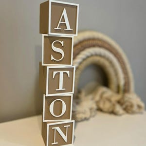 Custom 3D Printed Name Blocks – Nursery Decor, Baby Shower Gift