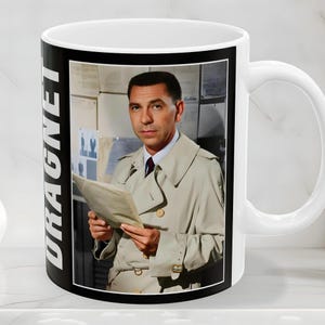 Dragnet TV Show Mug: Retro LAPD Crime Drama Coffee Cup