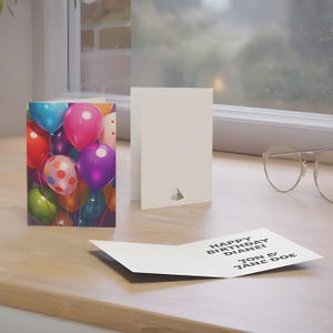 Personalisierte Geburtstagsgrußkarten, anpassbares Bday Note Cards Geschenk, Massen-Bonuspaket-Optionen, Set mit 1, 10, 30, 50 Karten, stationär