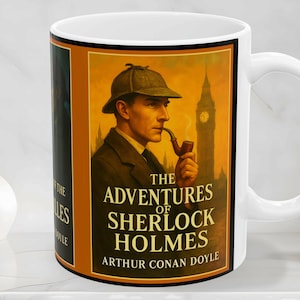 Sherlock Holmes Mug: Arthur Conan Doyle Tribute, Mystery Book Lover Gift